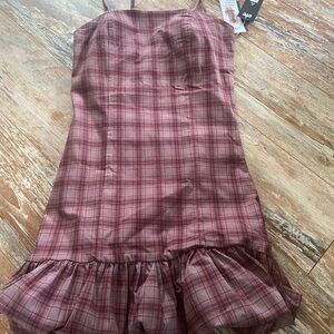 Trendy xs (0-2) Plaid Ruffle Hem Dress NWT (Lot)